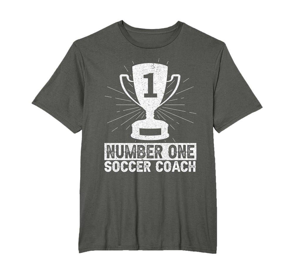 Number One Soccer Coach Head Trainer T-Shirt - Novelty Apparel Unisex