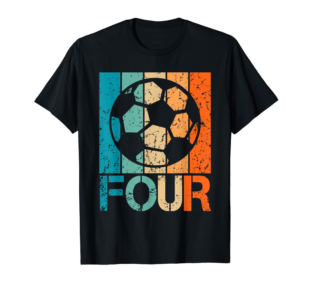 4Th Soccer Birthday 4 Year Old 4Yr T-Shirt - Graphic Print Men Women