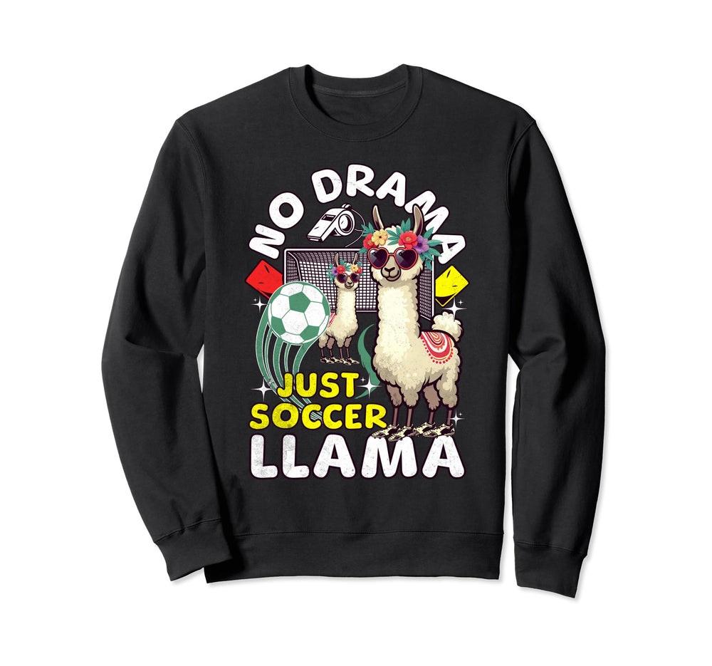 Soccer Llamas Soccer Player Sweatshirt - Streetwear Style for Adults