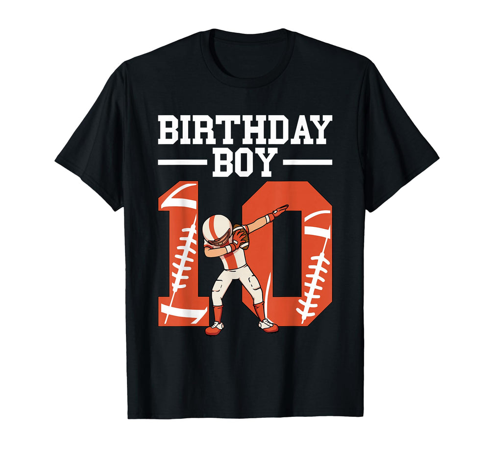 10 Years Old Football Player 10Th Football T-Shirt - Trendy Graphic Unisex
