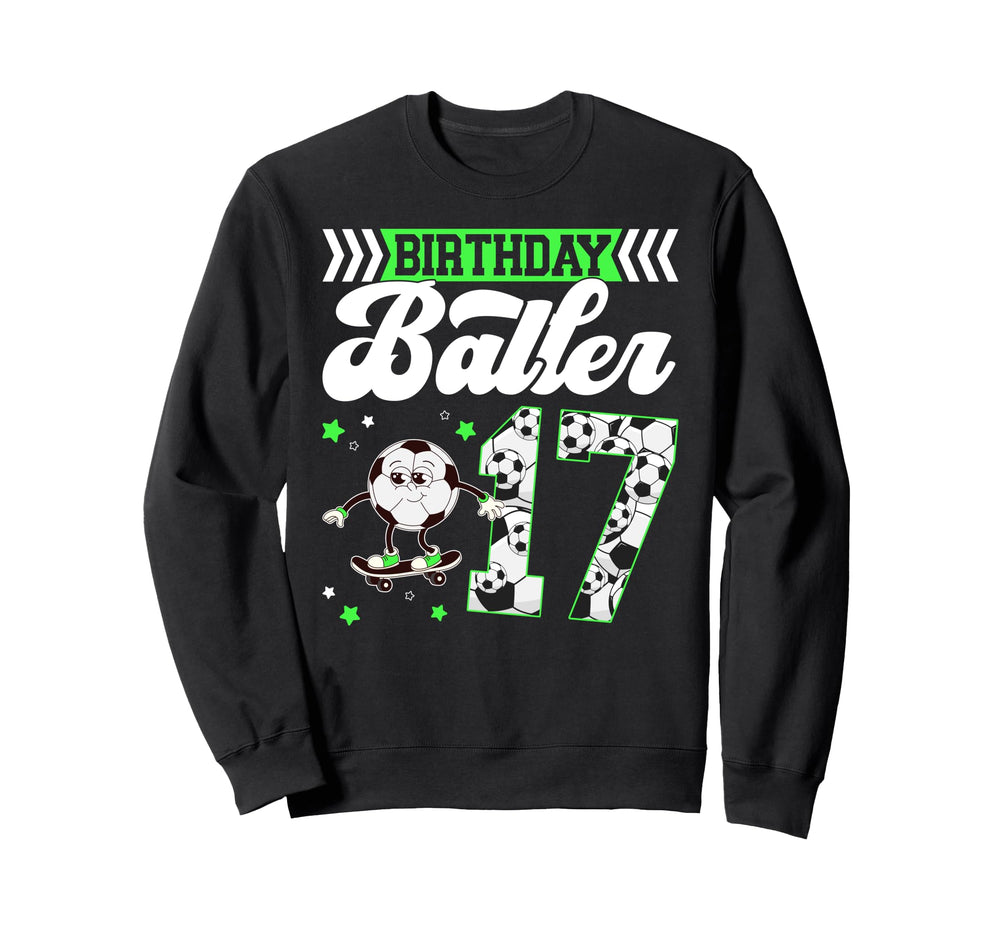 17Th Soccer Birthday Party Sweatshirt - Fun Novelty Design Unisex