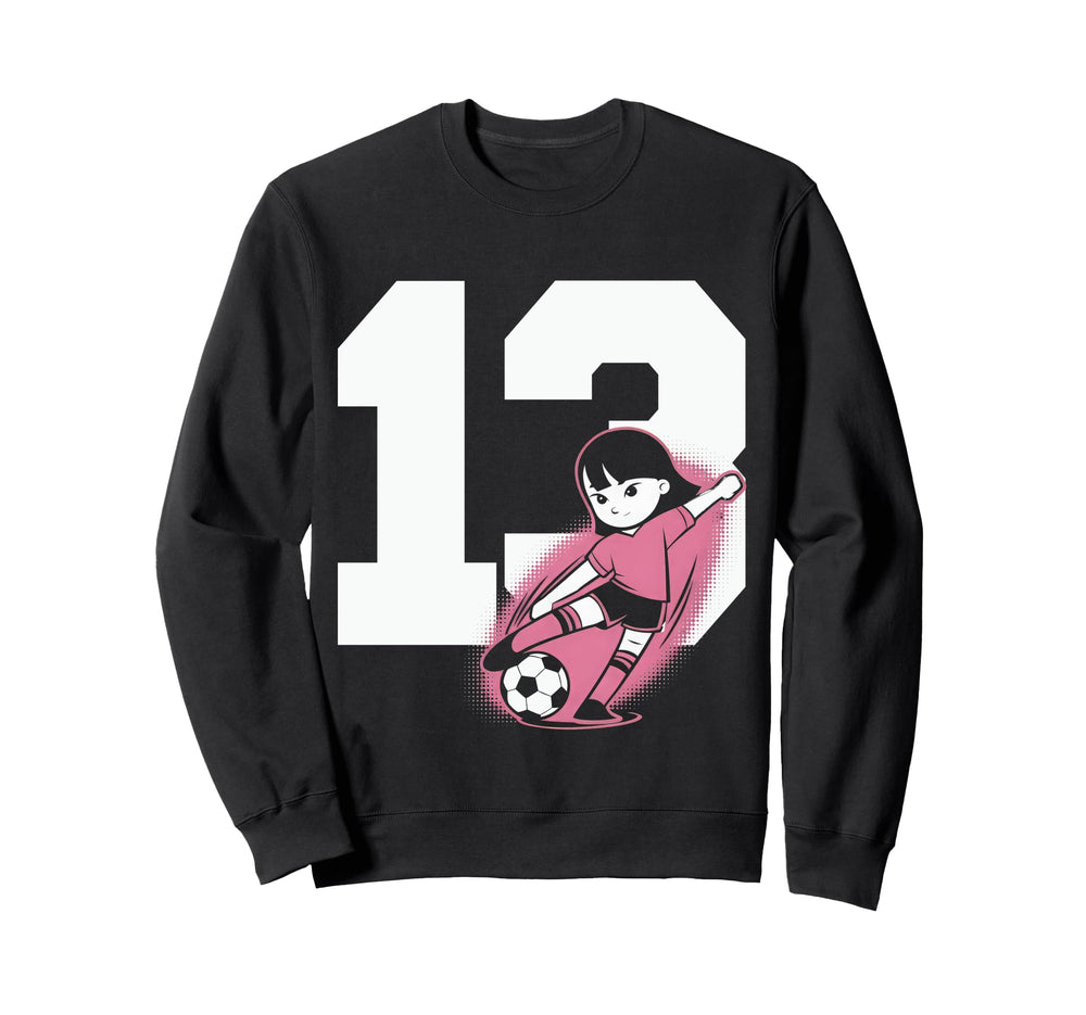 13 Soccer Birthday Gift Soccer Fan Sweatshirt - Graphic Print Men Women