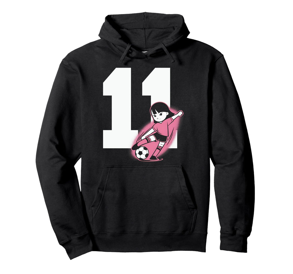11 Soccer Birthday Gift Soccer Fan Hoodie - Fun Novelty Design Unisex