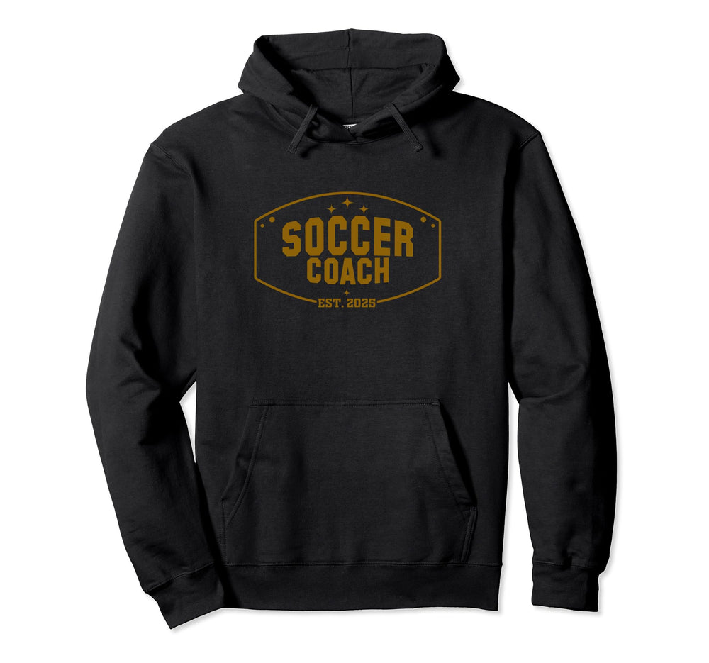 Soccer Coach Est 2025 New Soccer Coaches Hoodie - Unique Graphic for Adults