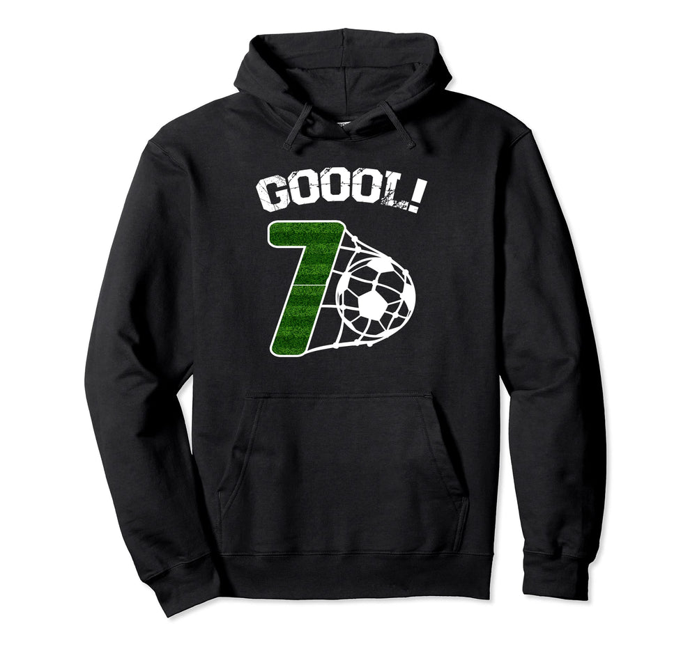 7Th Birthday Soccer Player 7Th Hoodie - Streetwear Style for Adults
