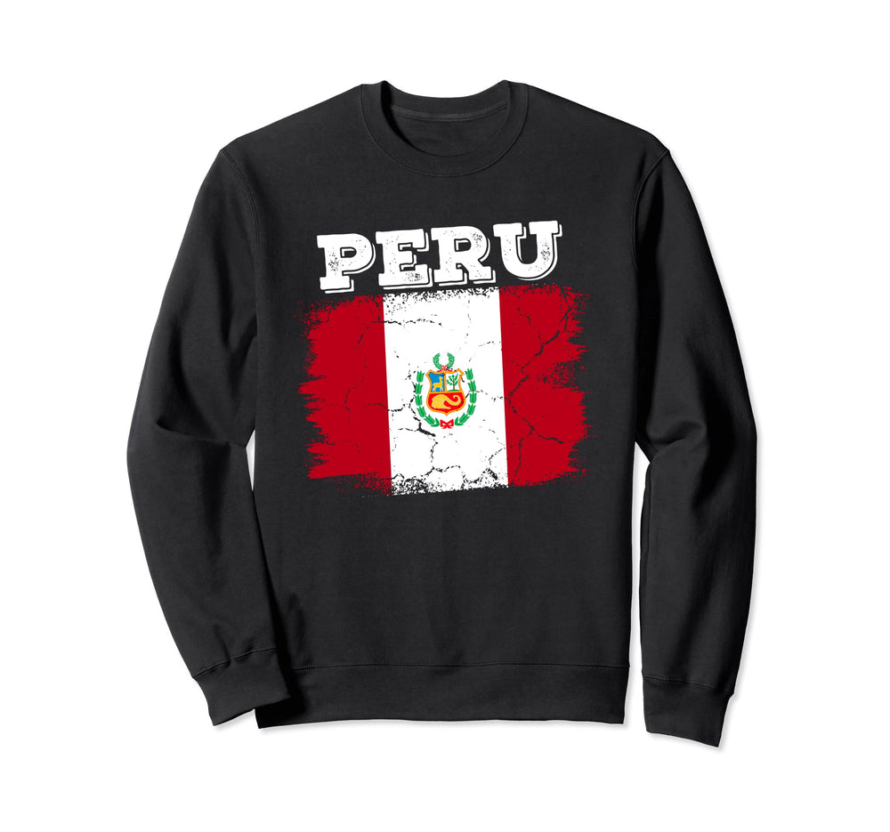 Peru Flag Patriotic Football Proud Sweatshirt - Unique Graphic for Adults