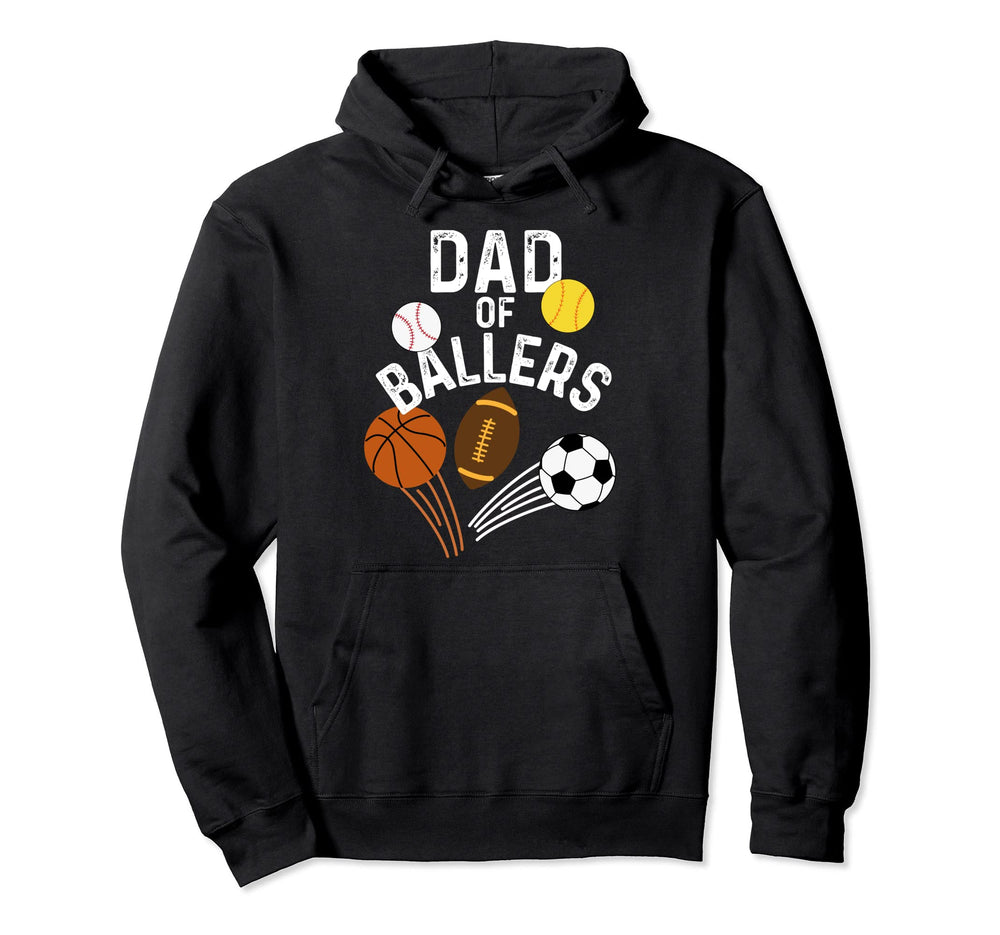 Funny Dad Ballers Softball Baseball Hoodie - Unique Graphic for Adults