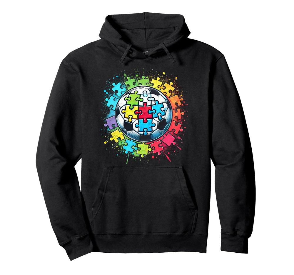 Soccer Ball Autism Awareness Month Hoodie - Novelty Apparel Men Women