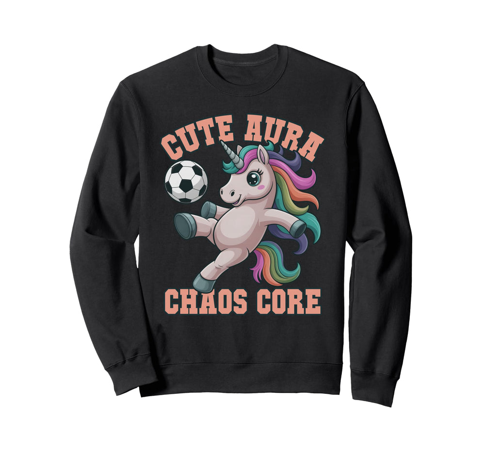 Rizzler Aura Soccer Unicorn Sweatshirt - Casual Everyday Wear Men Women