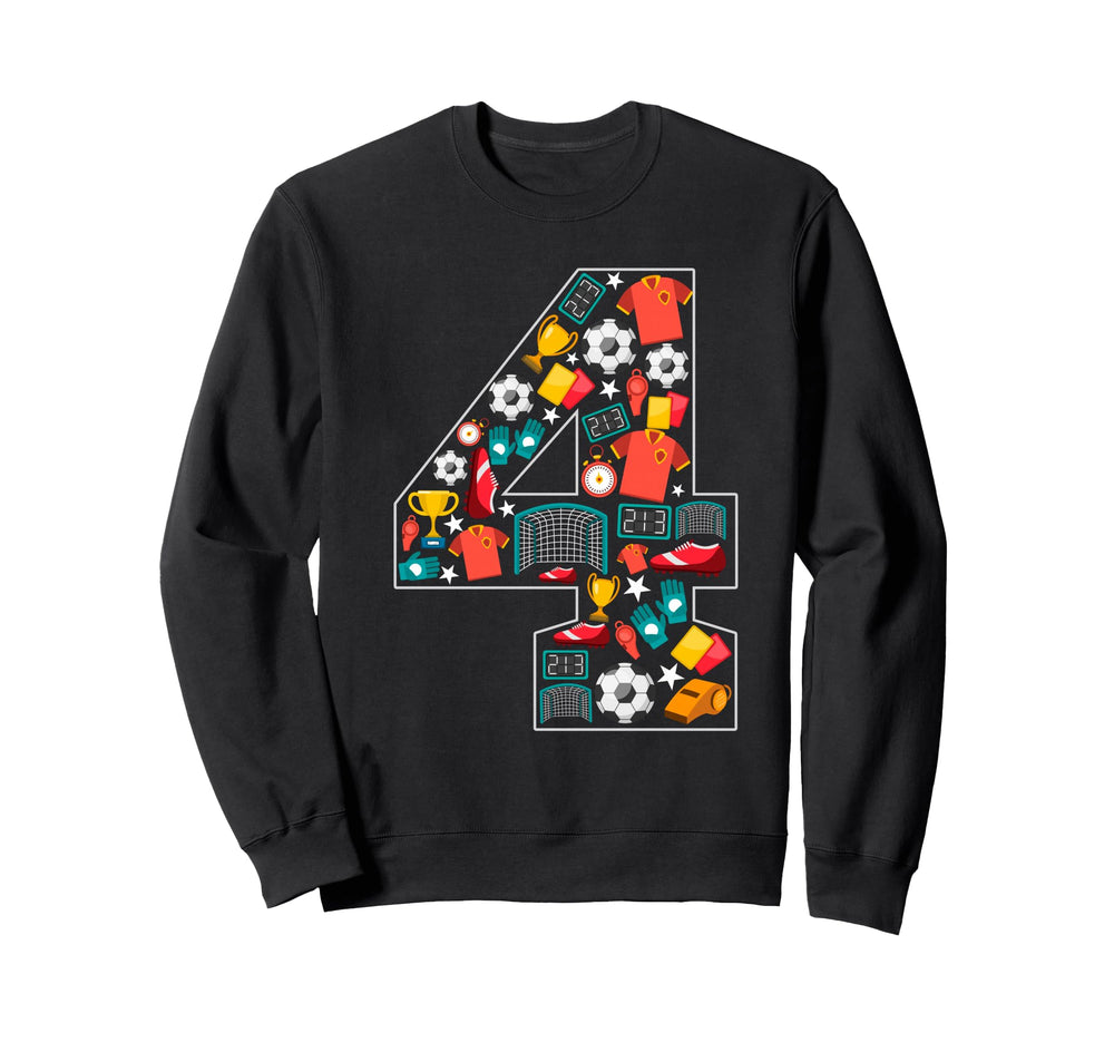 Its My 4Th Birthday Soccer Ball 4 Sweatshirt - Aesthetic Graphic Men Women