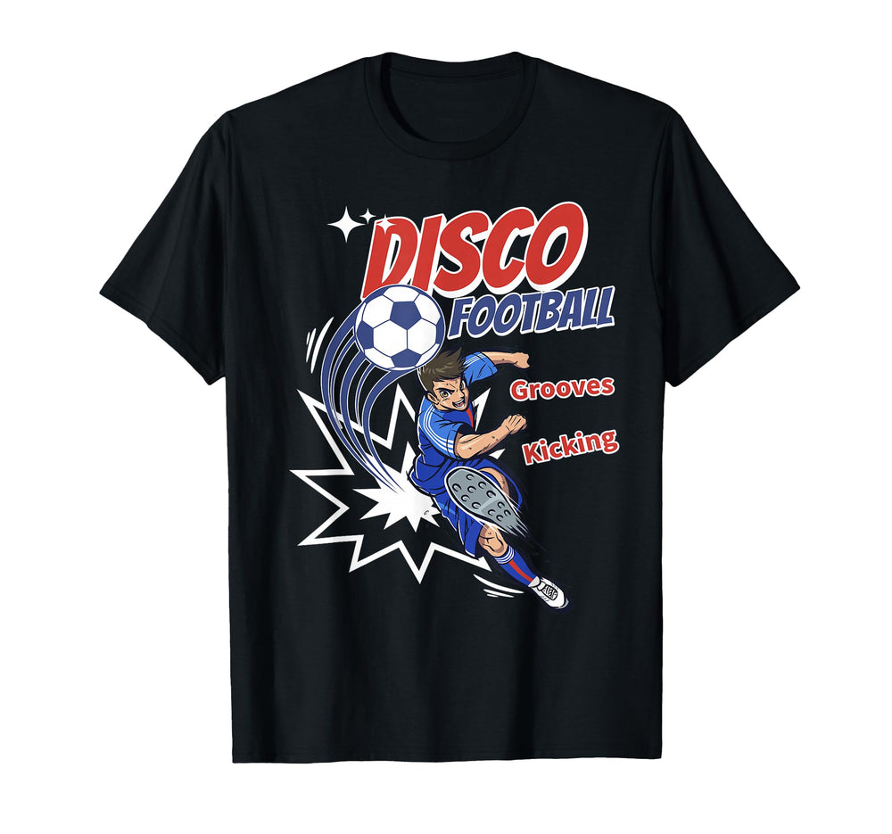 Energetic Football Vibes Groovy Soccer T-Shirt - Unique Graphic for Adults