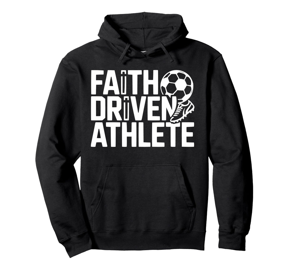 Christian Soccer Player Religious Hoodie - Fun Novelty Design Men Women