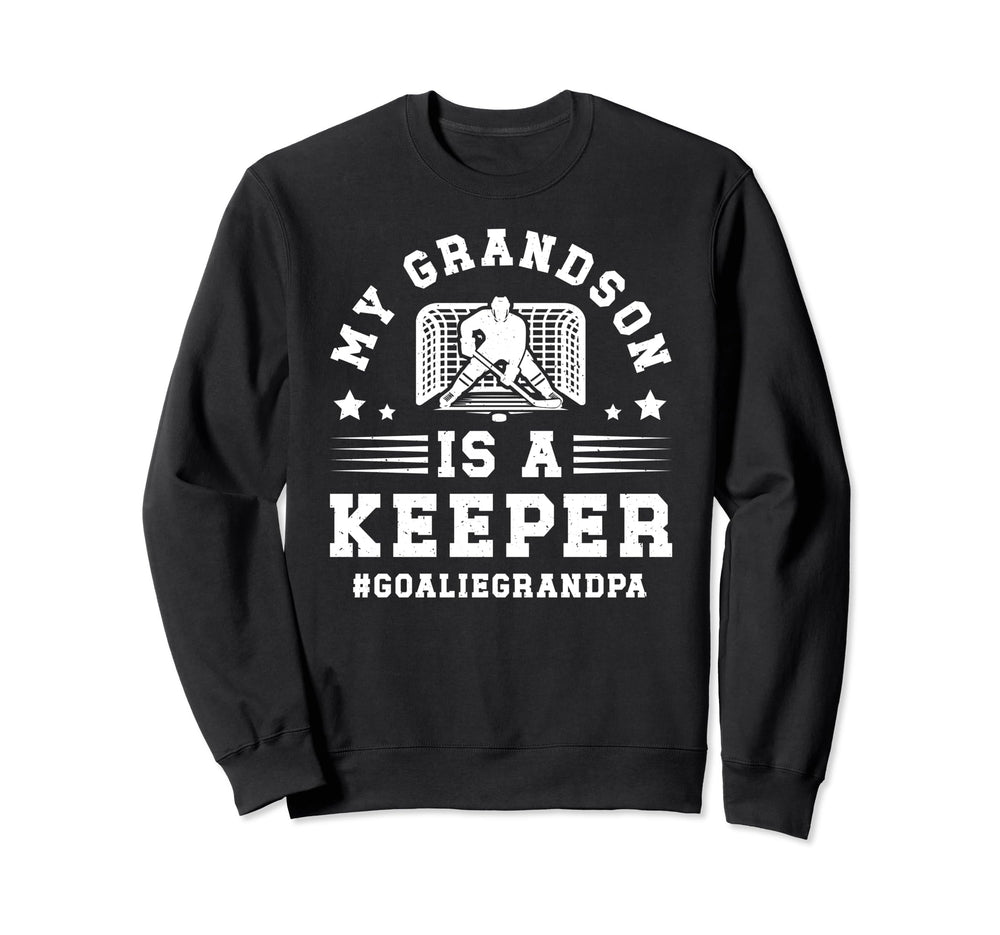 My Grandson Hockey Goalie Sweatshirt - Aesthetic Graphic for Adults