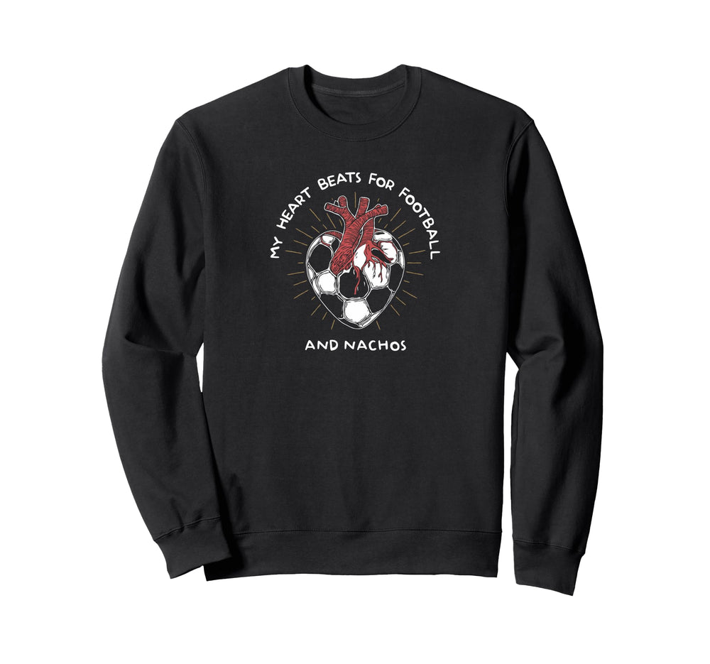 My Heart Beats Football And Sweatshirt - Fun Novelty Design for Adults