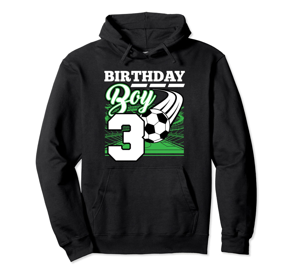3Rd Birthday Soccer Birthday Party 3 Year Hoodie - Graphic Print Unisex