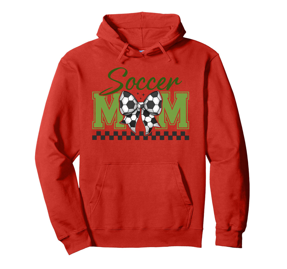 Groovy Soccer Mom Coquette Bow Soccer Hoodie - Trendy Graphic Men Women
