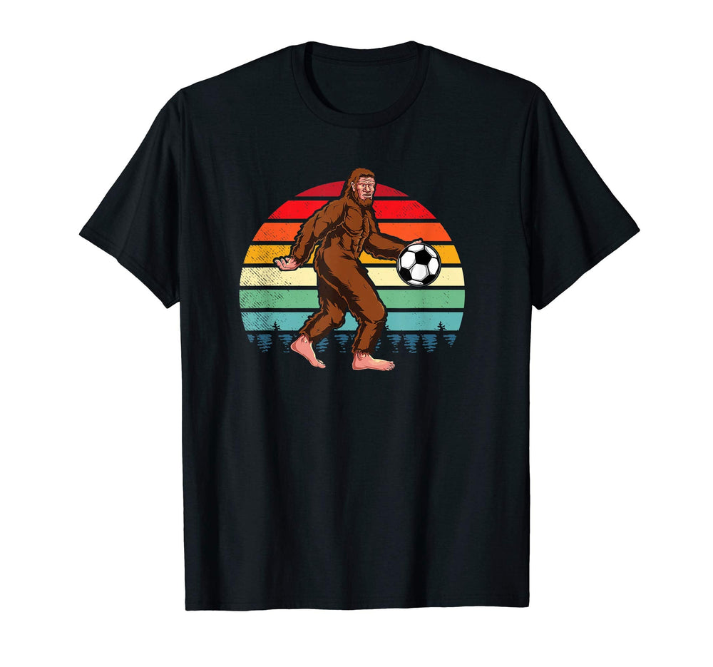Bigfoot Soccer Lover Funny Sasquatch T-Shirt - Minimalist Print Unisex