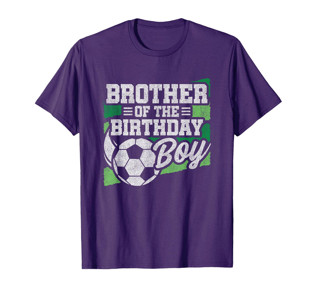Birthday Brother Soccer Birthday T-Shirt - Novelty Apparel for Adults