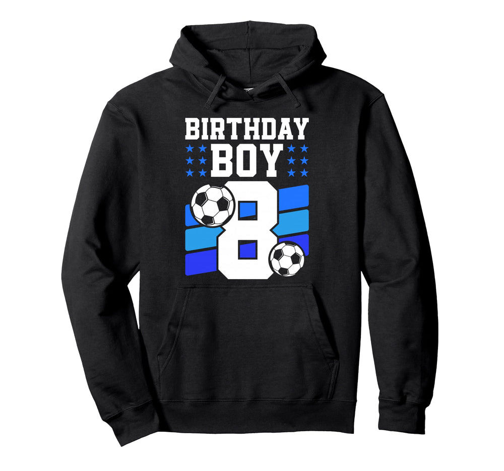 8 Years Old 8Th Birthday Gift Bday Soccer Hoodie - Streetwear Style Unisex