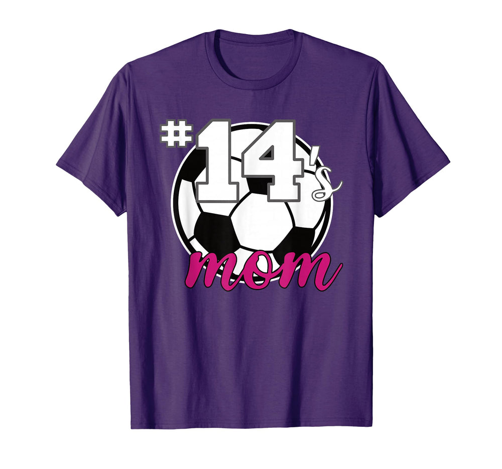Soccer Mom 14S Mom Number 14 Soccer T-Shirt - Aesthetic Graphic Unisex