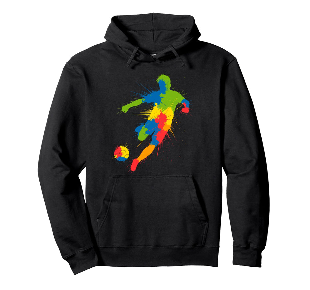 Colorful Funny Soccer Player Fan Game Hoodie - Trendy Graphic Men Women