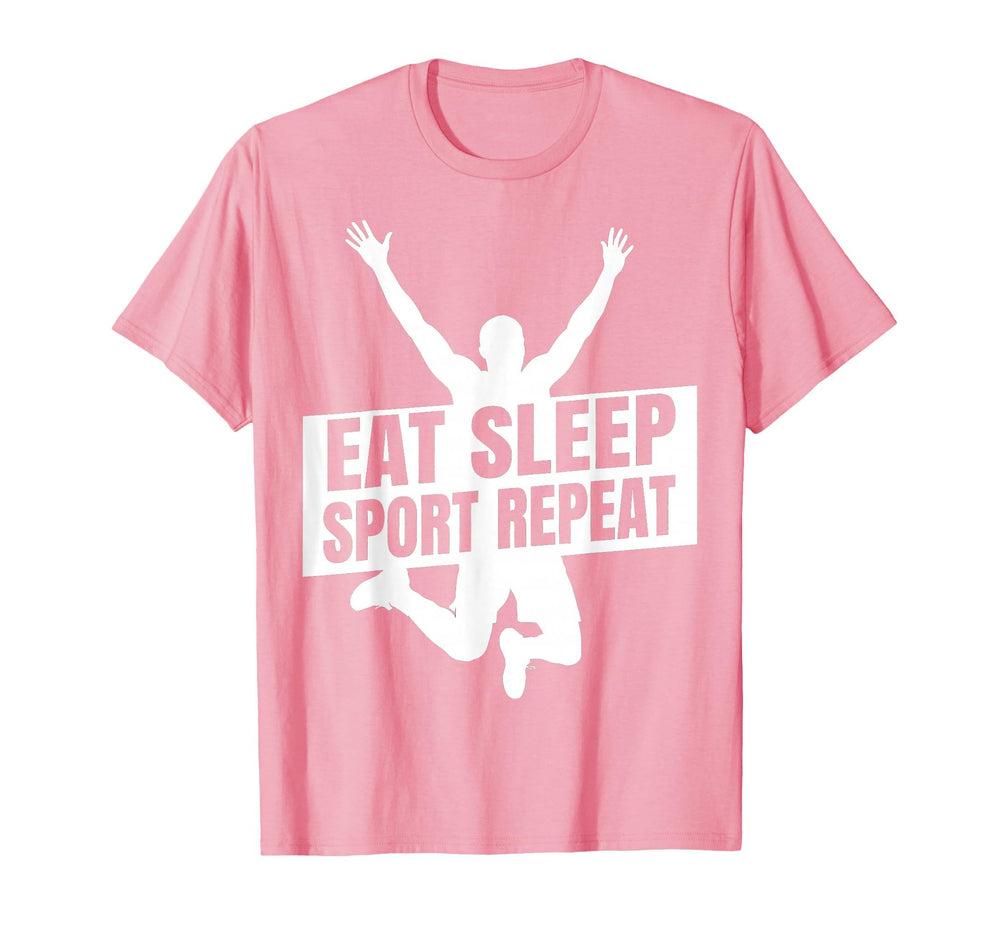 Eat Sleep Sport Repeat Go Sports T-Shirt - Unique Graphic for Adults