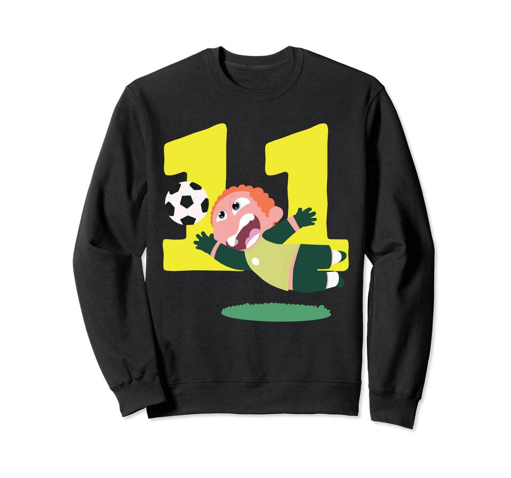 11Th Birthday 11 Years Soccer Sweatshirt - Minimalist Print Men Women
