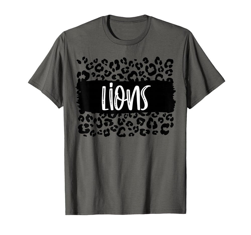 Lions Team Mascot School Spirit Game T-Shirt - Graphic Print for Adults