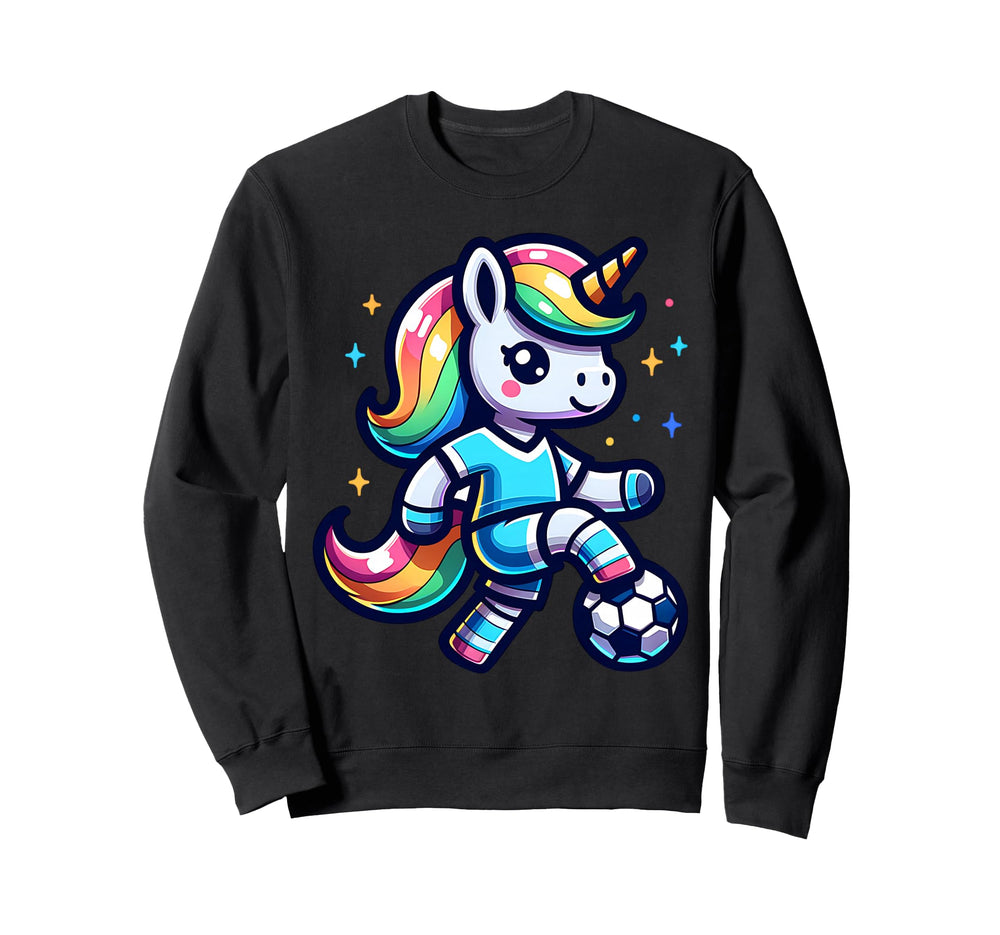 Footballer Unicorn Fans Soccer Team Sweatshirt - Aesthetic Graphic Unisex