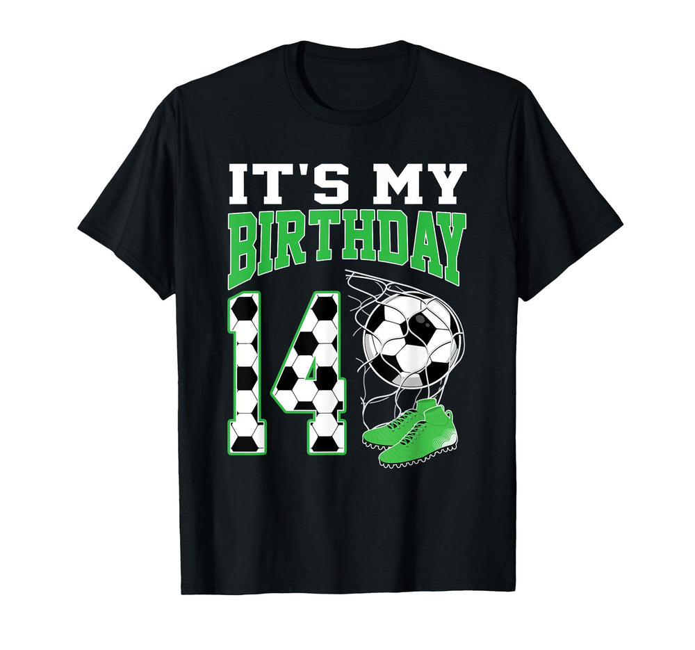 Its My 14Th Birthday Soccer Party 14 T-Shirt - Unique Graphic for Adults