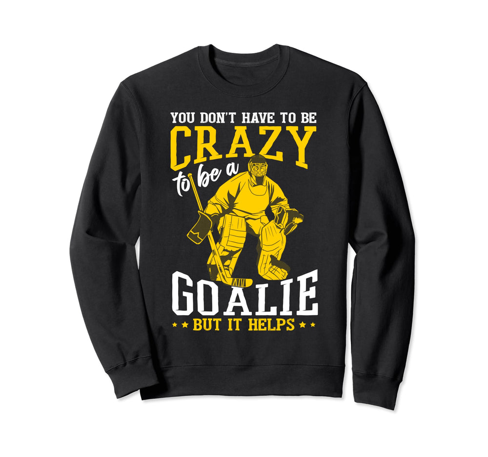 Funny Ice Hockey Player Ice Hockey Sweatshirt - Fun Novelty Design Unisex