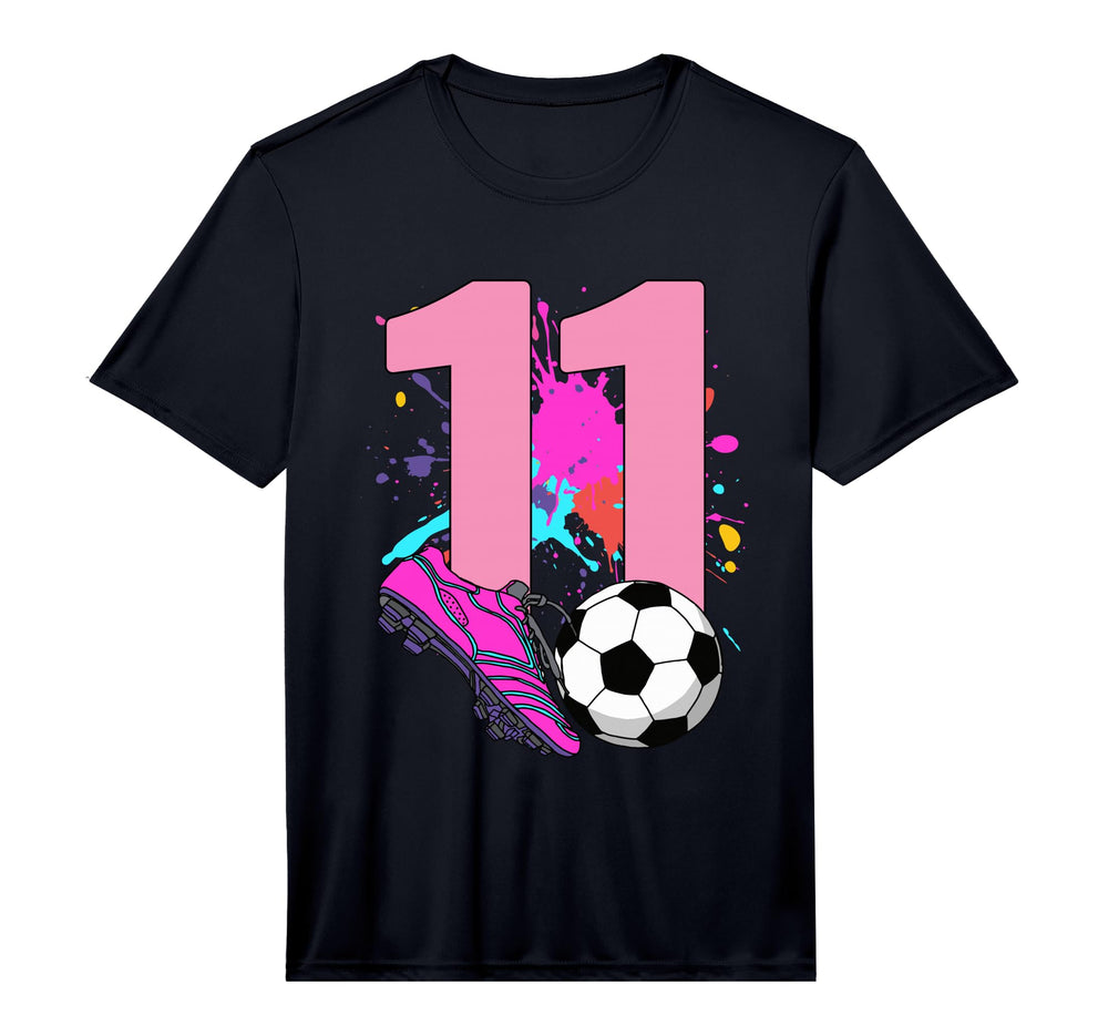 11Th Birthday Soccer Player Football 11 T-Shirt - Minimalist Print Unisex