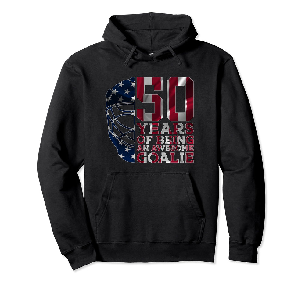 Goalkeeper 50 Years Awesome Goalie Ice Hoodie - Graphic Print Men Women
