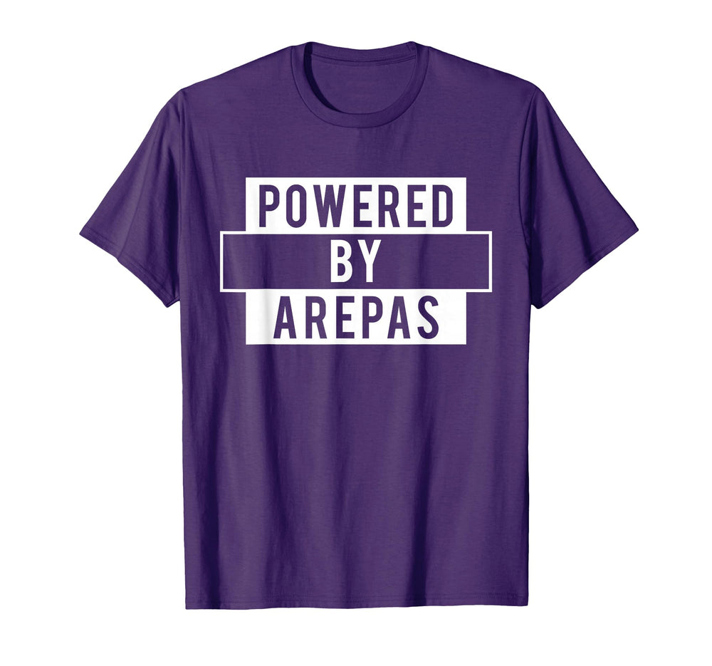 Powered Arepas Funny Venezuela Colombia T-Shirt - Trendy Graphic Men Women