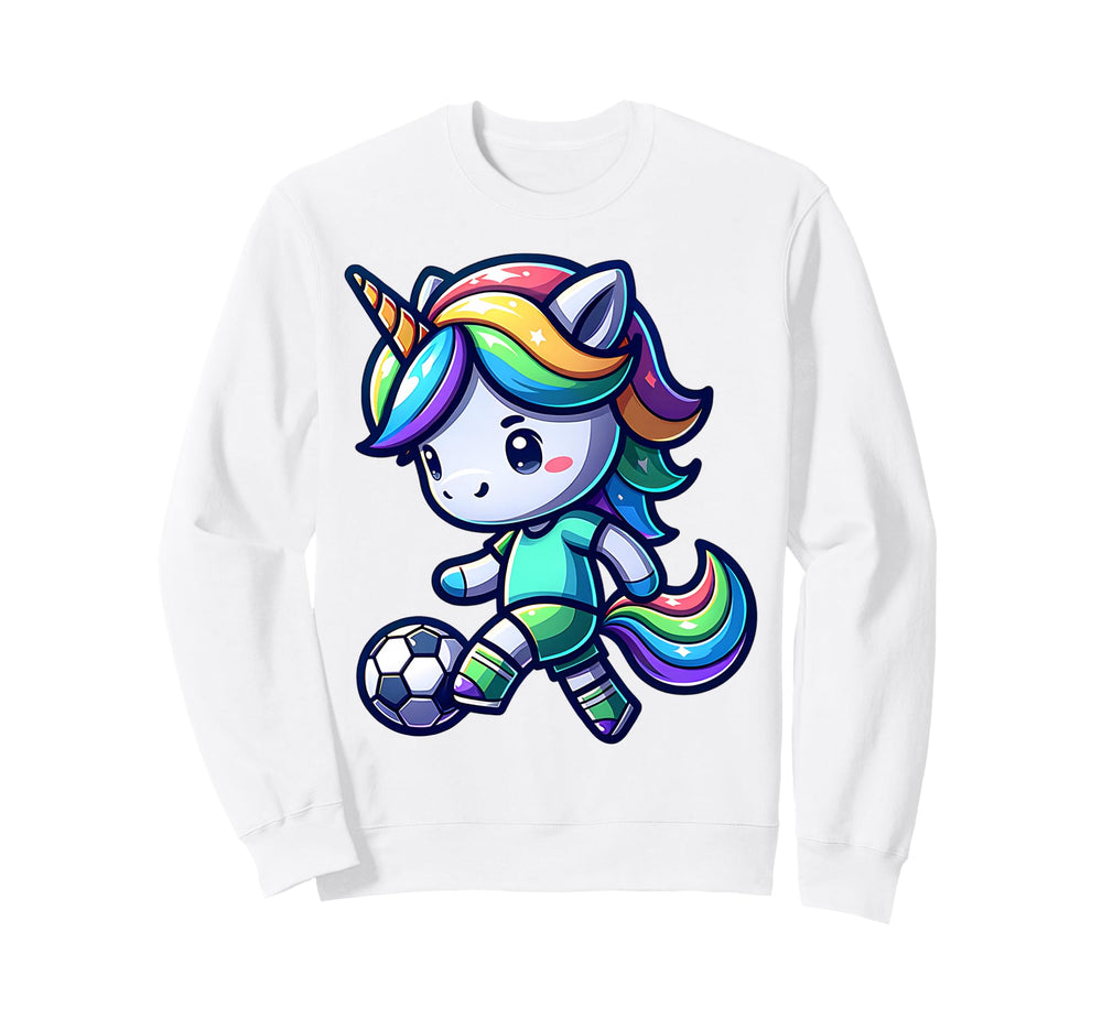 Footballer Unicorn Fans Soccer Team Sweatshirt - Trendy Graphic for Adults