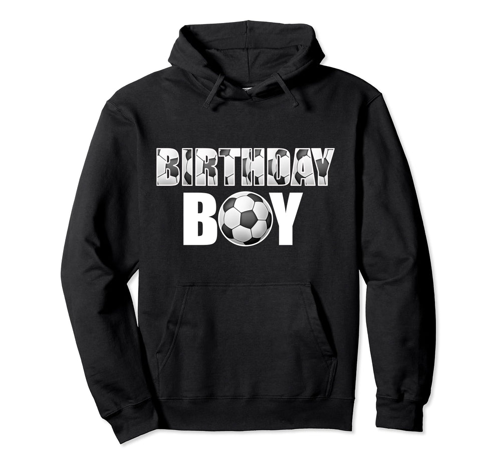 Birthday Soccer Themed Celebration Hoodie - Minimalist Print Unisex
