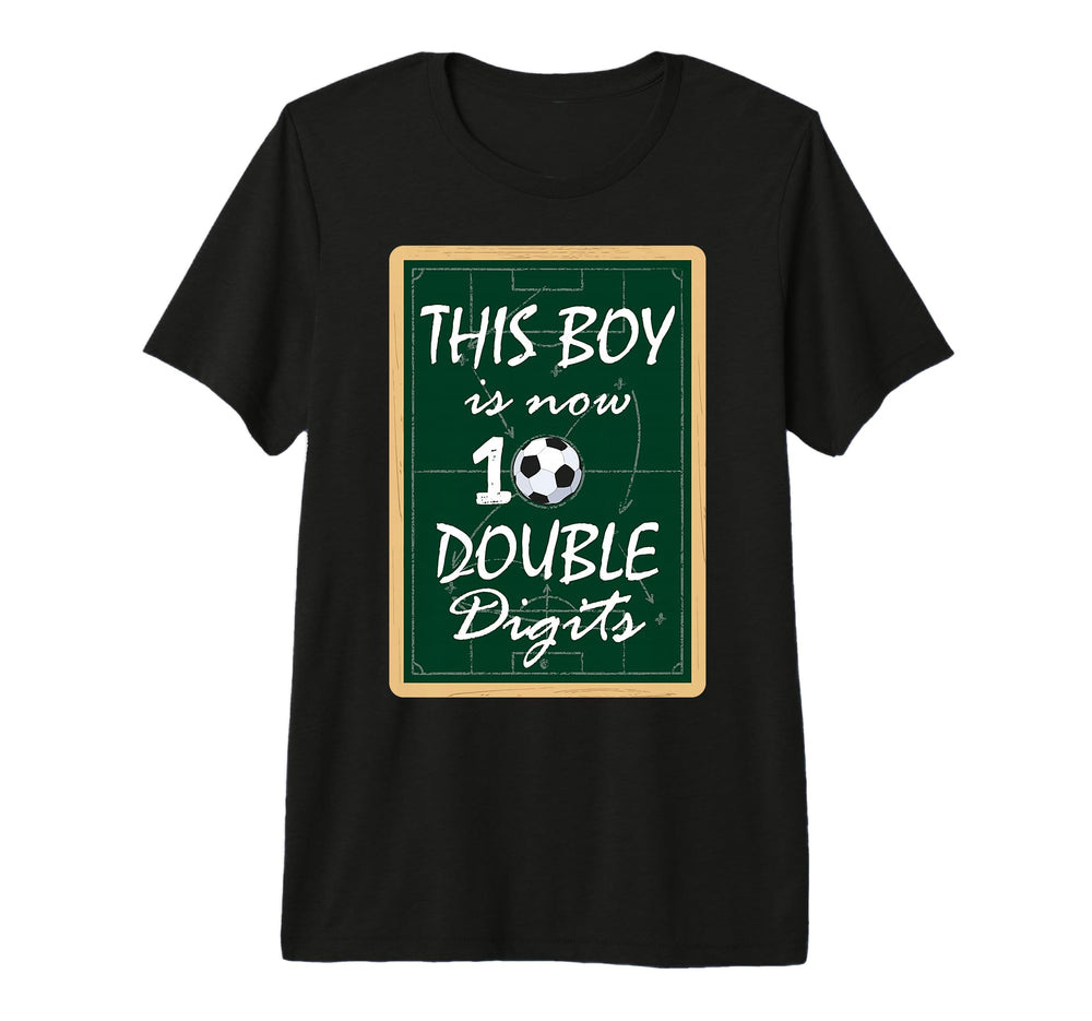 This Is Double Digits Soccer Birthday 10 T-Shirt - Unique Graphic Unisex