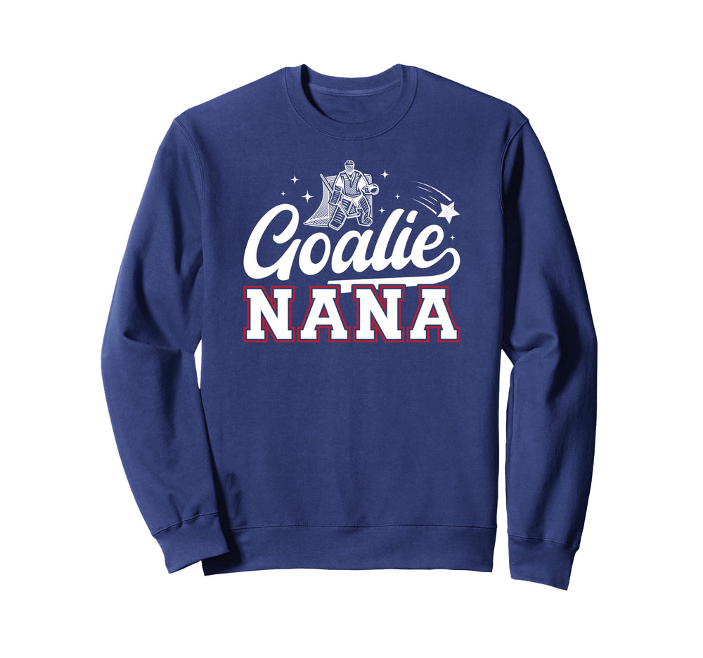 Ice Hockey Goalie Nana Ice Hockey Sweatshirt - Graphic Print for Adults