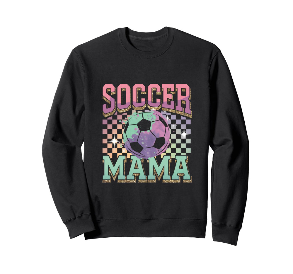 Soccer Mama Soccer Fan Checkered Sweatshirt - Custom Art Print Unisex