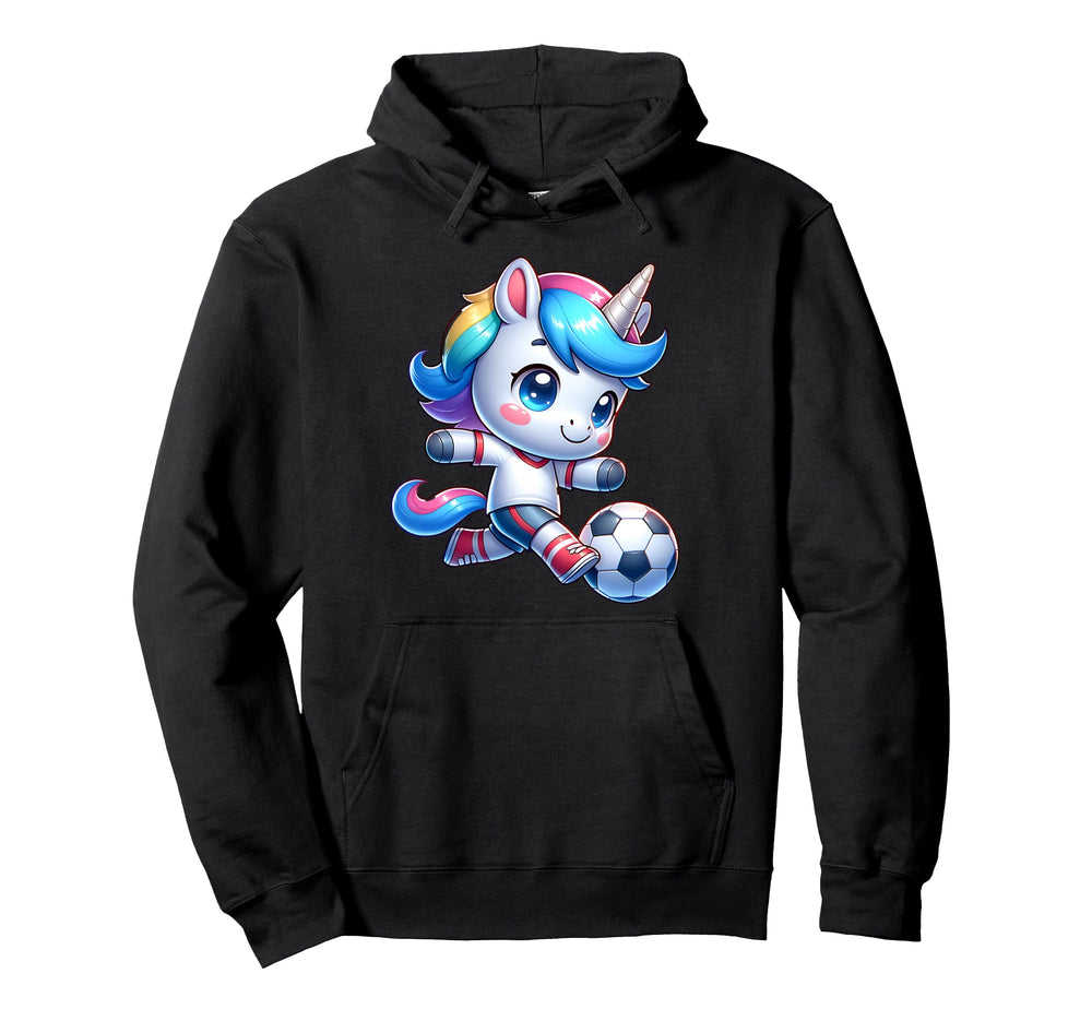 Footballer Unicorn Fans Soccer Team Hoodie - Unique Graphic Men Women