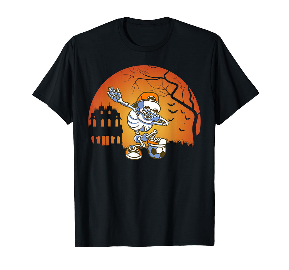 Skeleton Soccer Coach Fan Halloween T-Shirt - Aesthetic Graphic Men Women