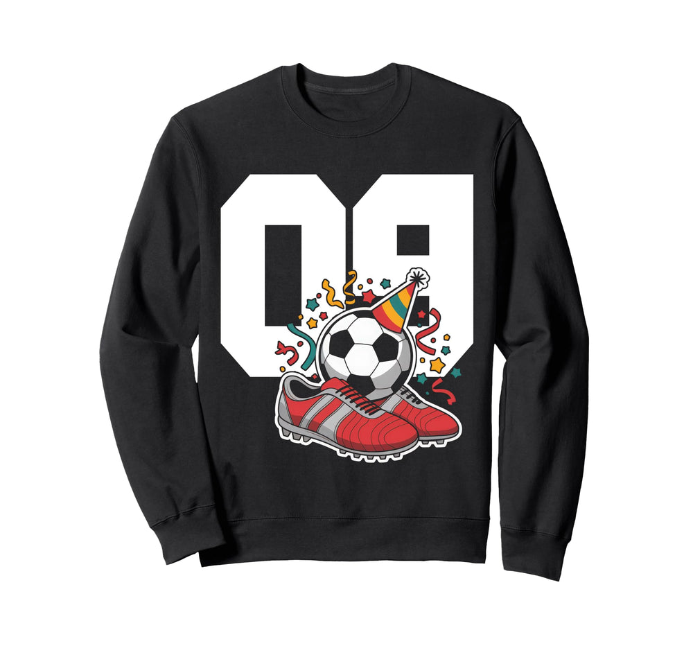 9 Soccer Birthday Gift Soccer Fan Sweatshirt - Aesthetic Graphic Men Women