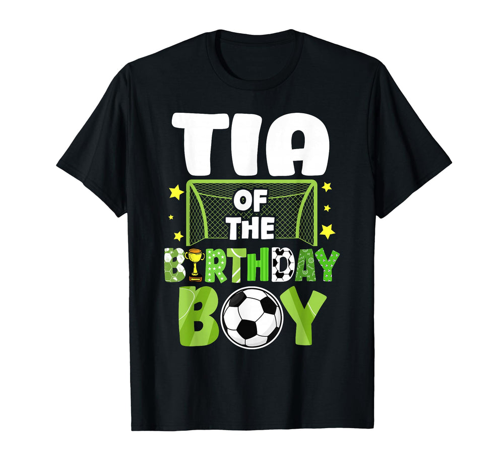 Soccer Tia Birthday Party Family T-Shirt - Minimalist Print for Adults