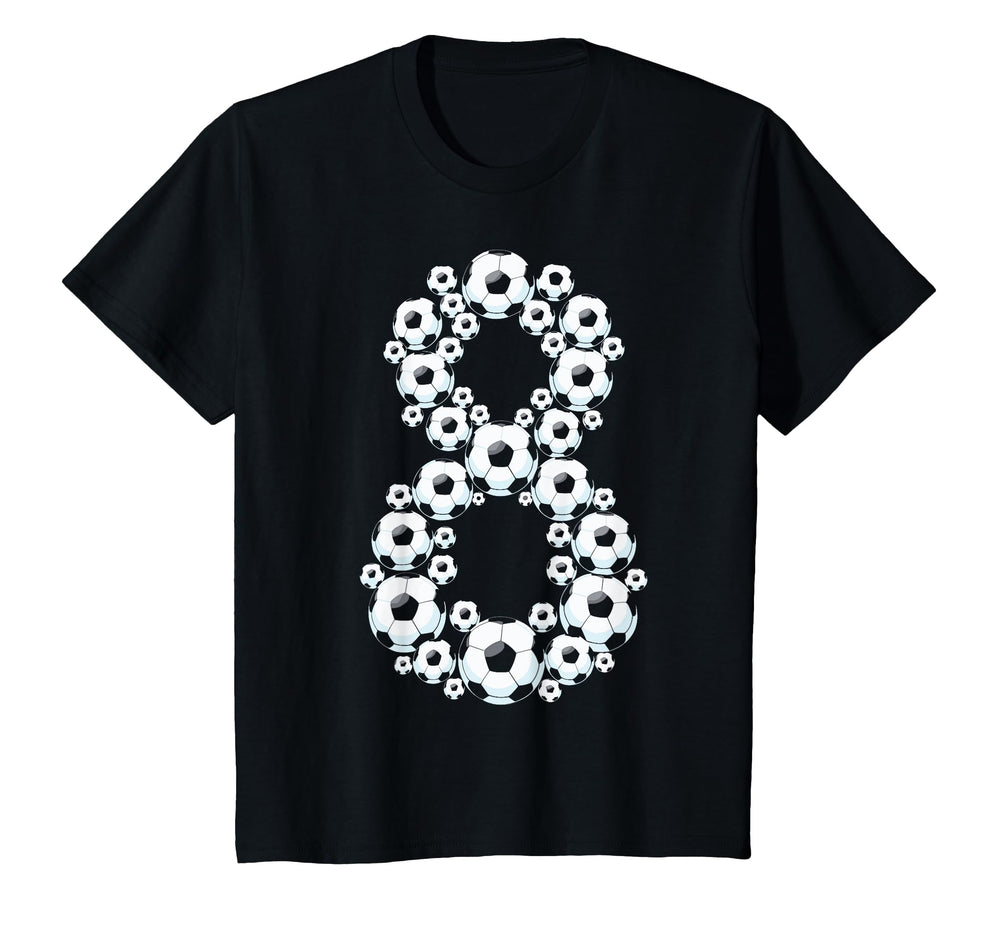 8 Year Old Soccer Birthday Funny 8Th T-Shirt - Minimalist Print Men Women