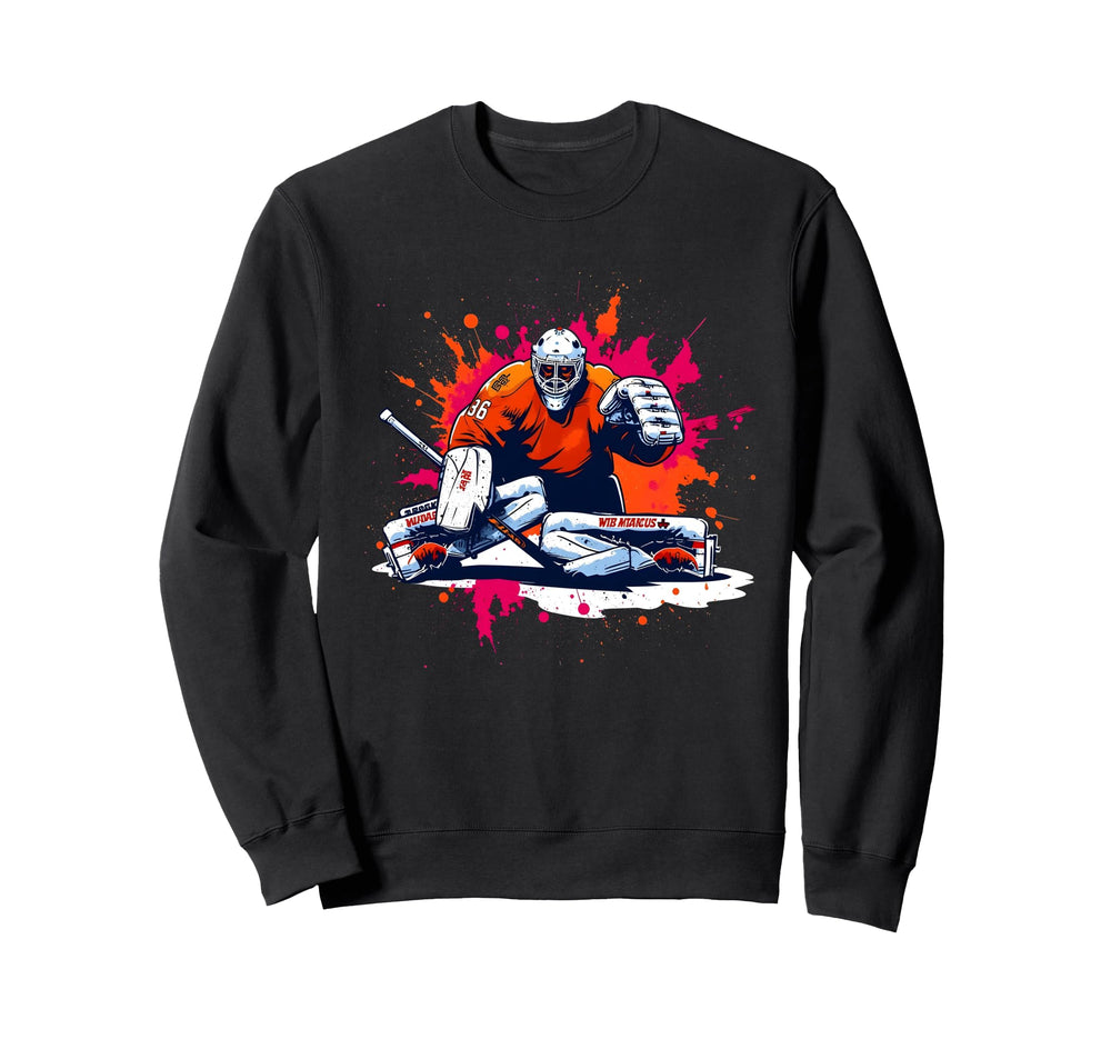 Ice Hockey Player Goalkeeper Ice Sweatshirt - Fun Novelty Design Men Women