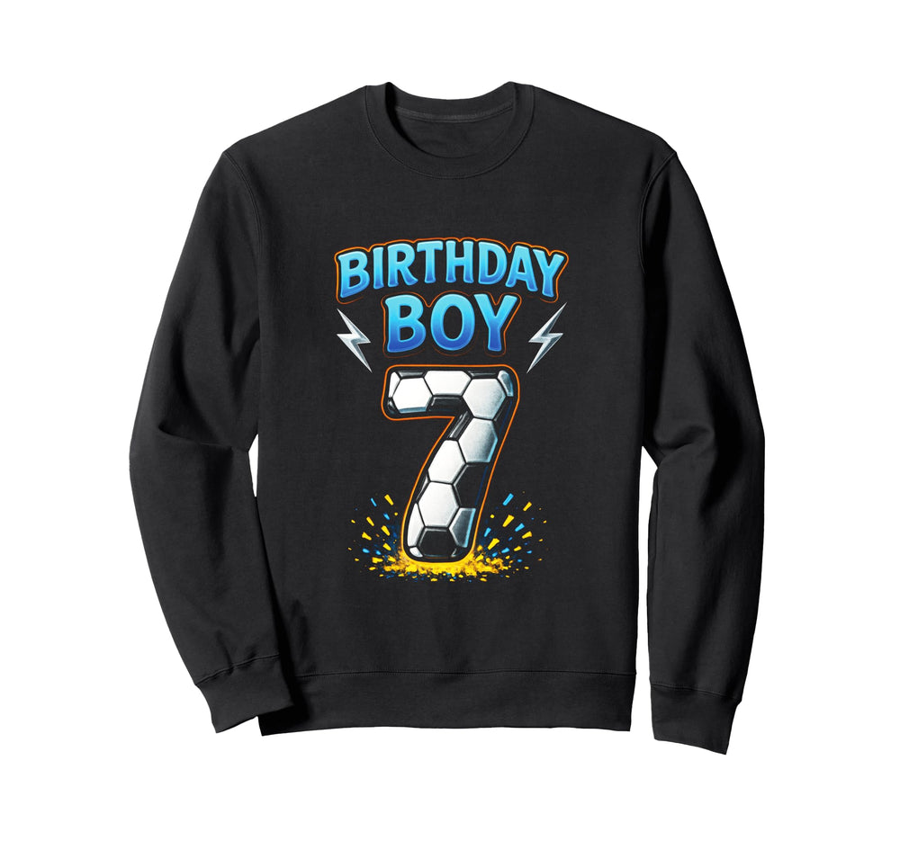 Birthday 7Th Birthday Football Sweatshirt - Fun Novelty Design Unisex