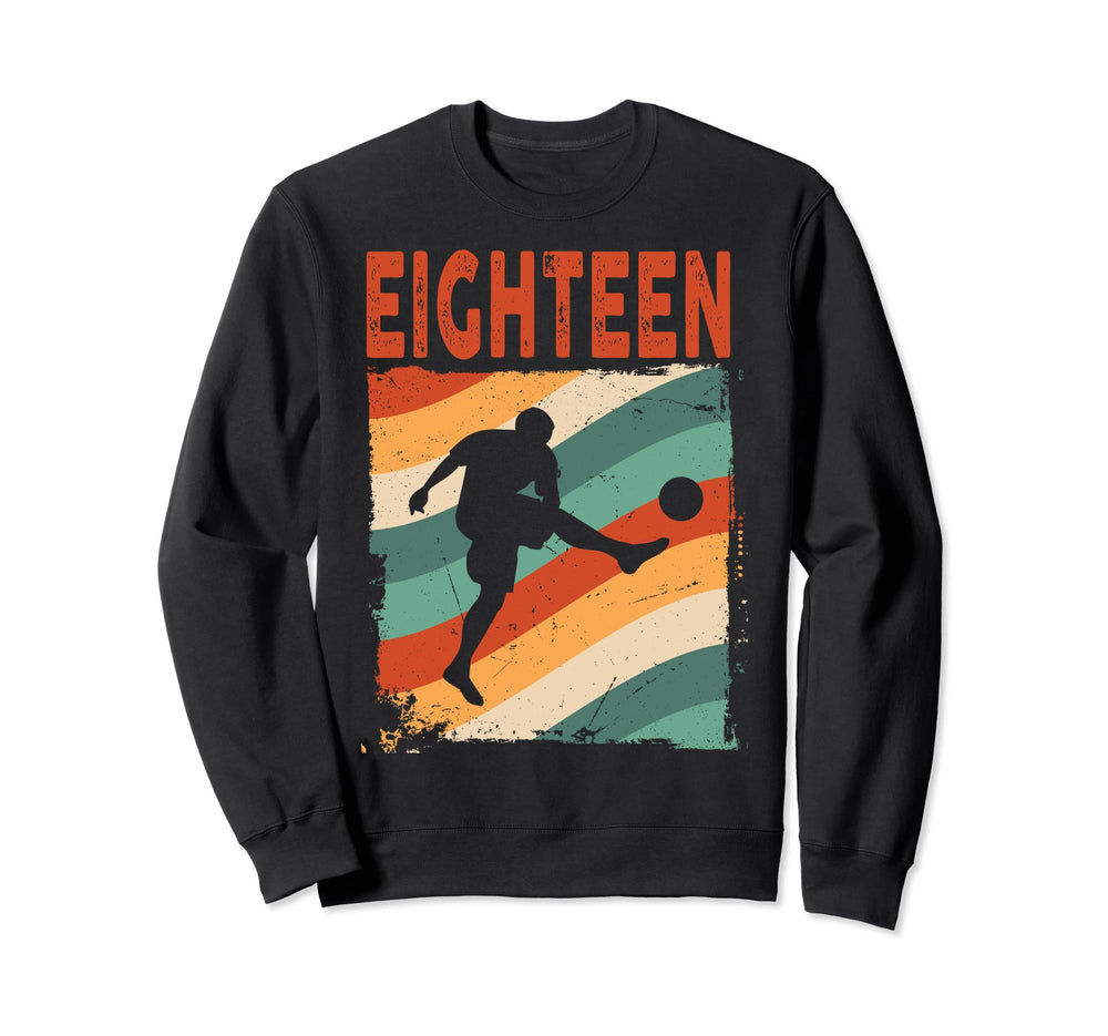 18Th Birthday Soccer 18 Years Old Sweatshirt - Minimalist Print Unisex