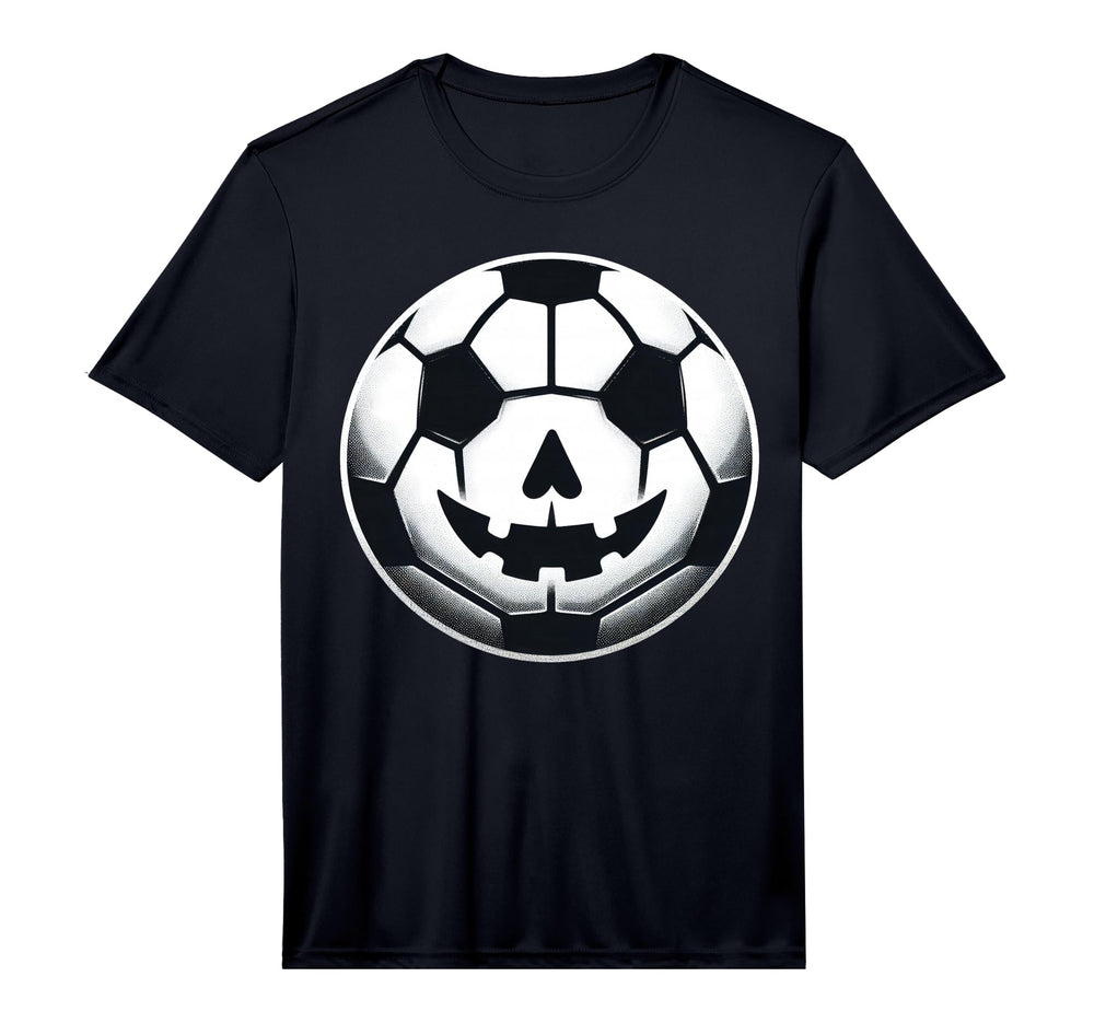 Halloween Jack O Lantern Soccer Player T-Shirt - Unique Graphic Men Women
