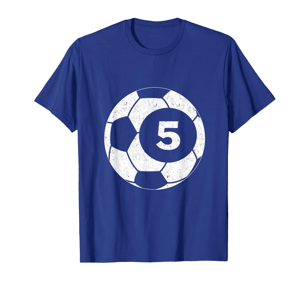 Soccer Player Jersey Number 5 Five T-Shirt - Graphic Print for Adults