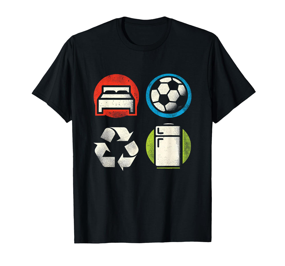 Eat Sleep Soccer Repeat Football Sports T-Shirt - Custom Art Print Unisex